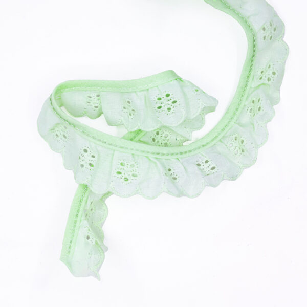 Bright Mint Ruffle Lace