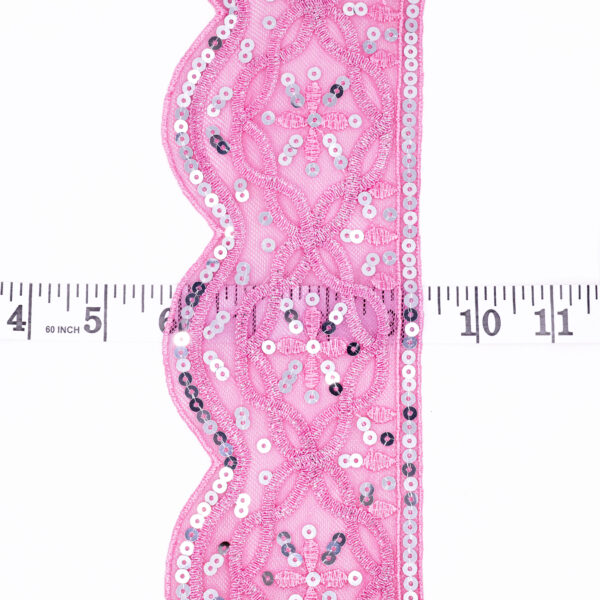 Candy Pink Sequin Lace - Image 2