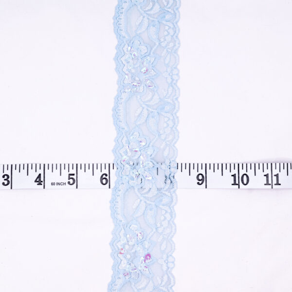 Baby Blue Sequin Lace - Image 2