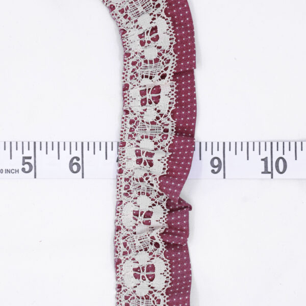 Dusty Mulberry Ruffle Lace - Image 2