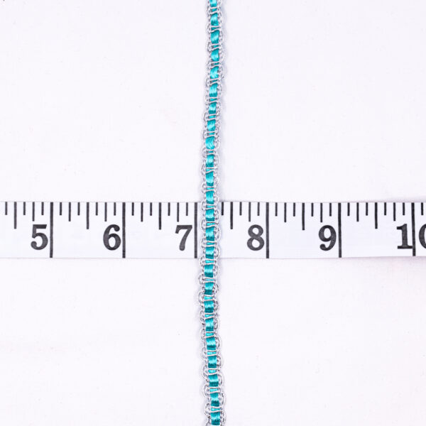 Teal & Silver Ribbon Lace - Image 2