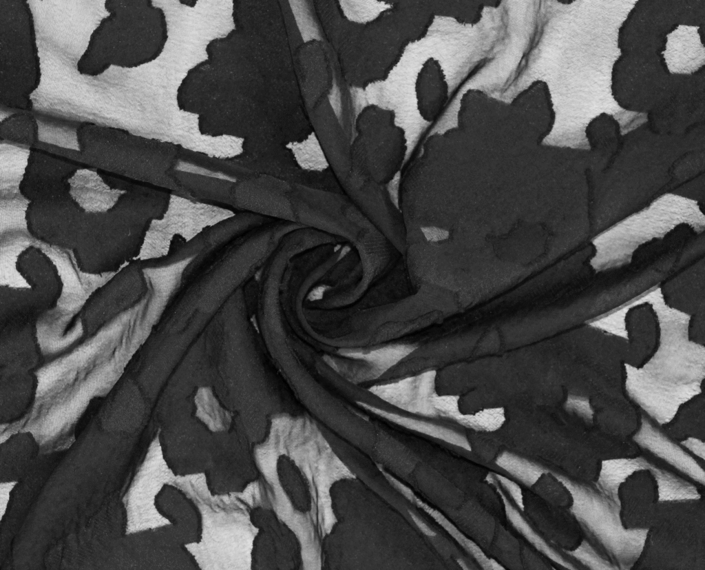 Flower Texture – Black | Wildbird Fabric