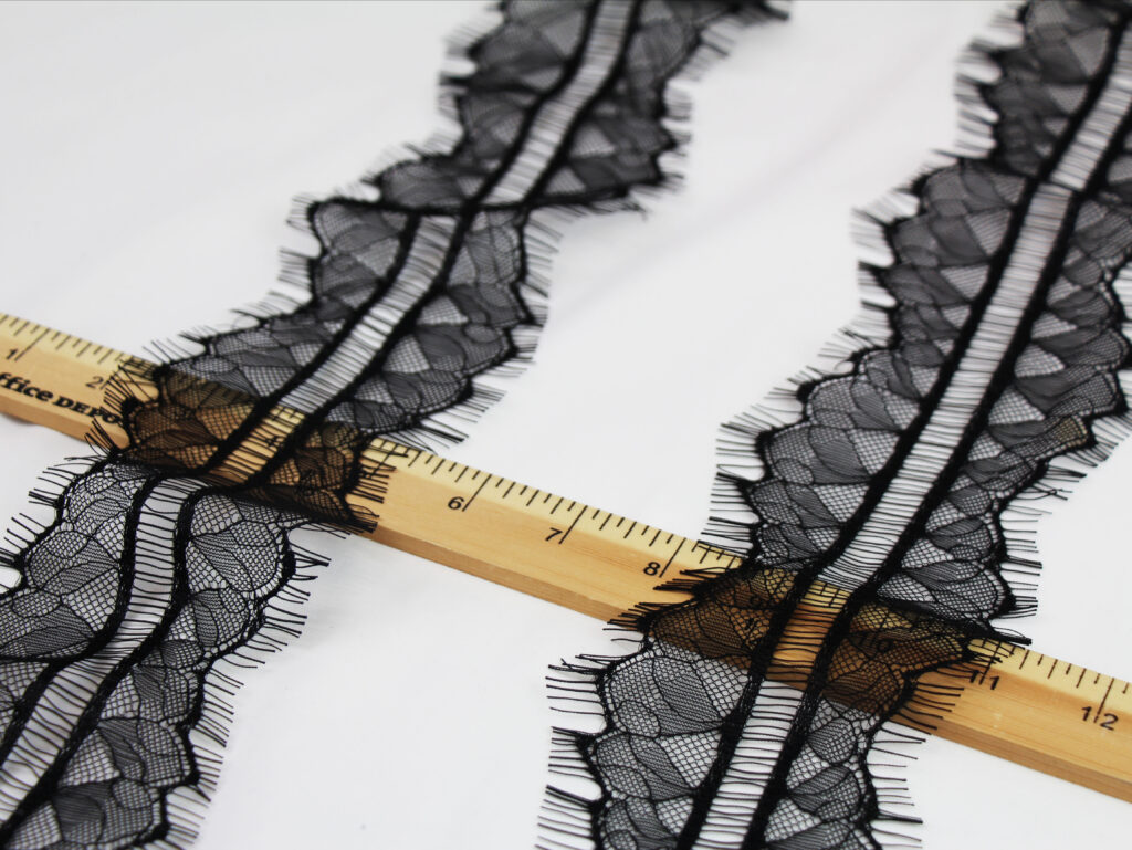 Black Wide Trim French Lace Wildbird Fabric