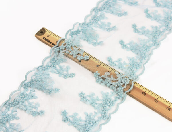 Dusty Baby Blue Tulle Lace - Image 2