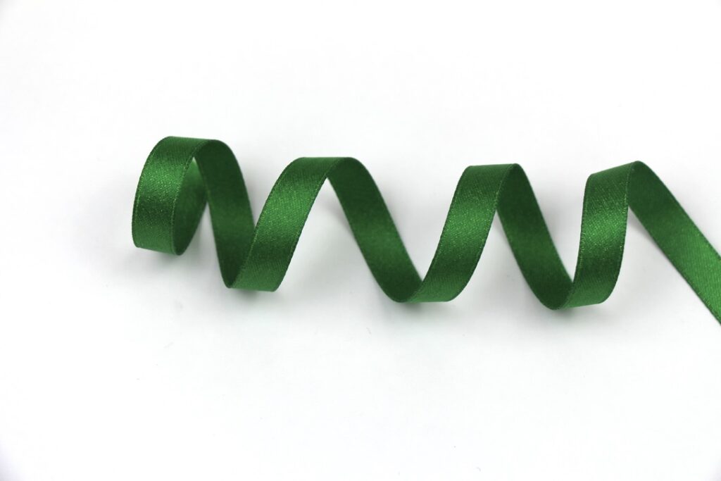 Emerald Green Shimmer Ribbon 3/8″ | Wildbird Fabric