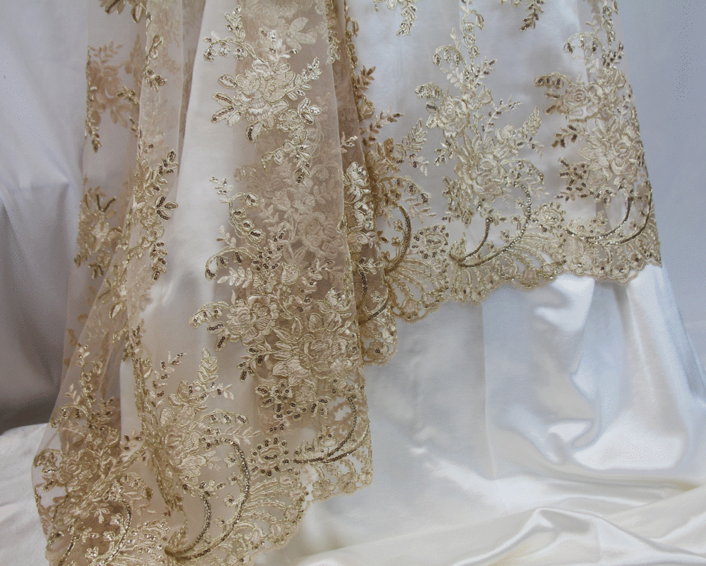 Gold Wedding Lace | Wildbird Fabric