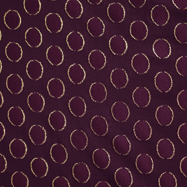 Golden Rim Circle Texture - Dark Mulberry - Image 3