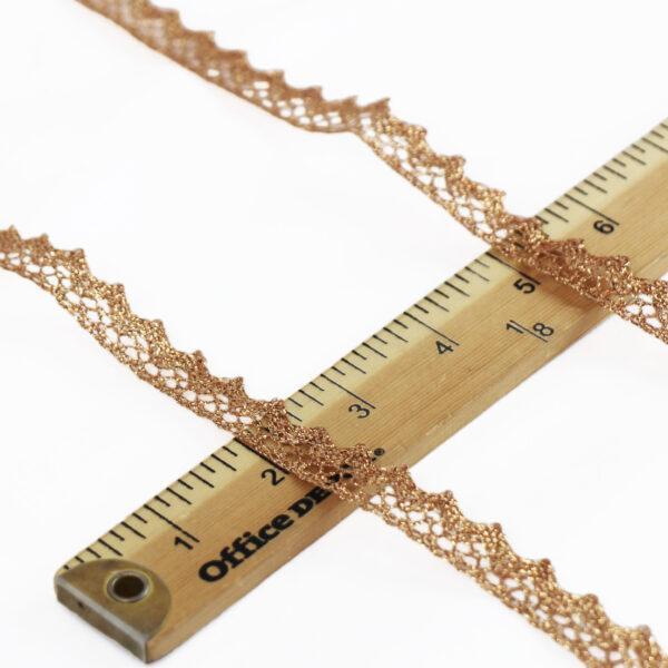 Shiny Yellow Gold Trim Lace