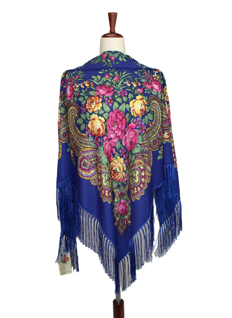 Russian Shawl – Royal Blue | wildbirdfabric