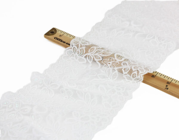 Shiny Iridescent White Lace