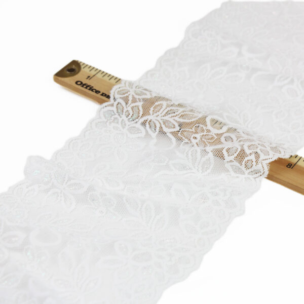 Shiny Iridescent White Lace