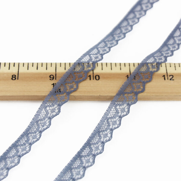 Steel Blue Trim Lace