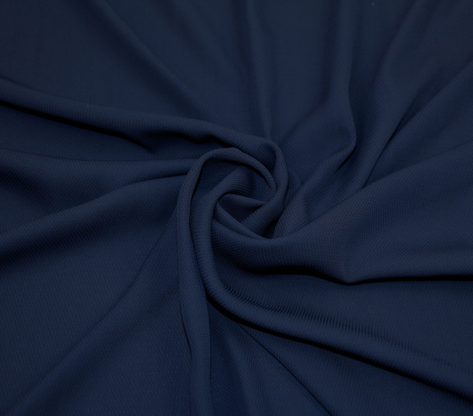 Dark Navy Silk 4-Ply Crepe Fabric