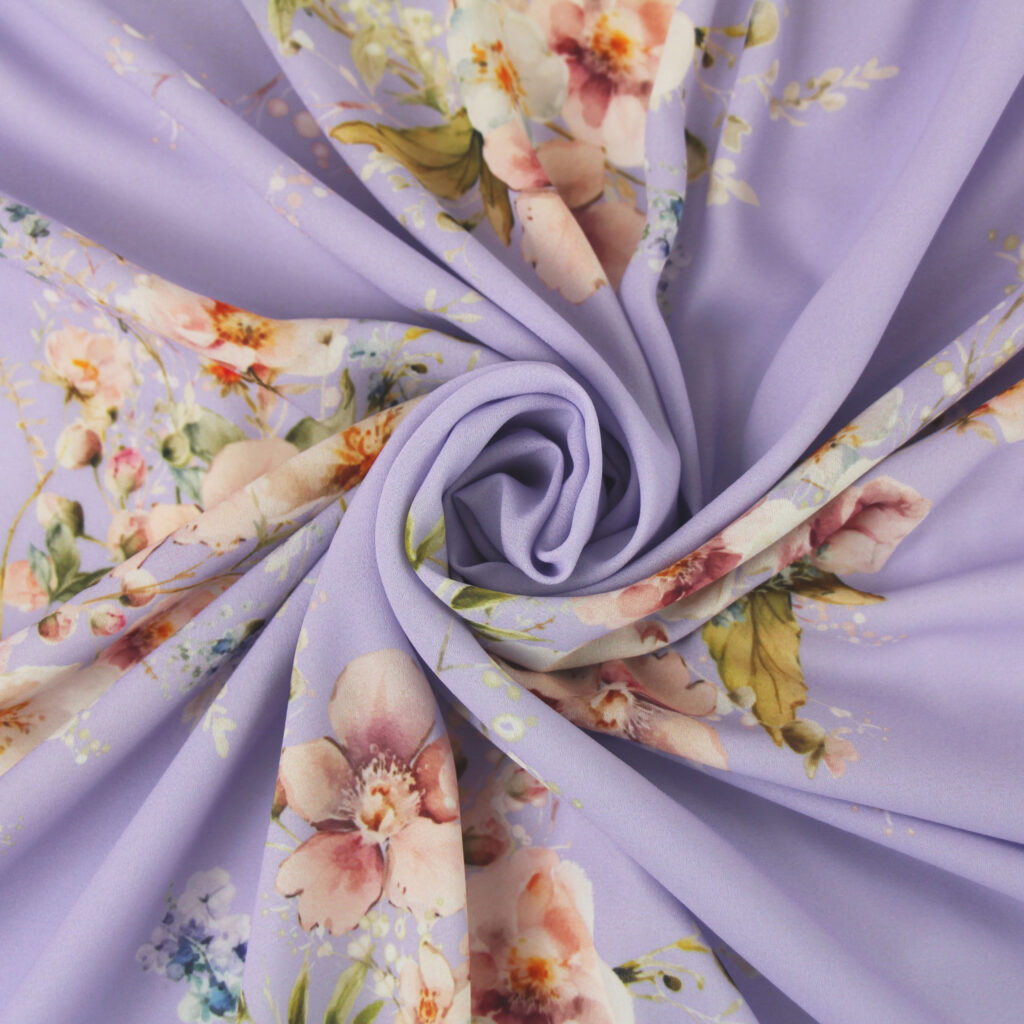 Wild Rose Silk Wool Fabric