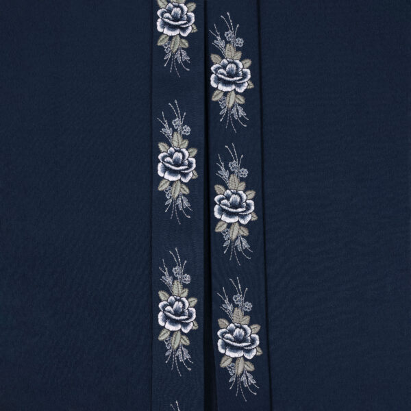 Navy Embroidery - Flower 9