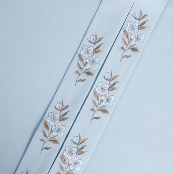 Light Blue Embroidery - Flower 8