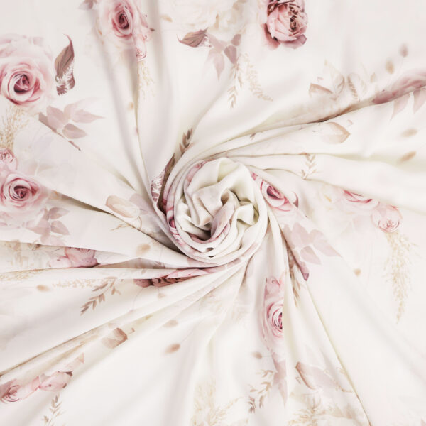 Clustered Romantic Roses - Cream - Image 3