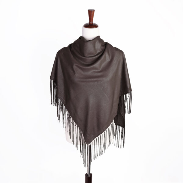 Shimmer Fringe Shawl - Chestnut