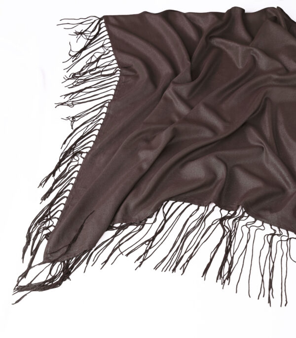 Shimmer Fringe Shawl - Chestnut - Image 2
