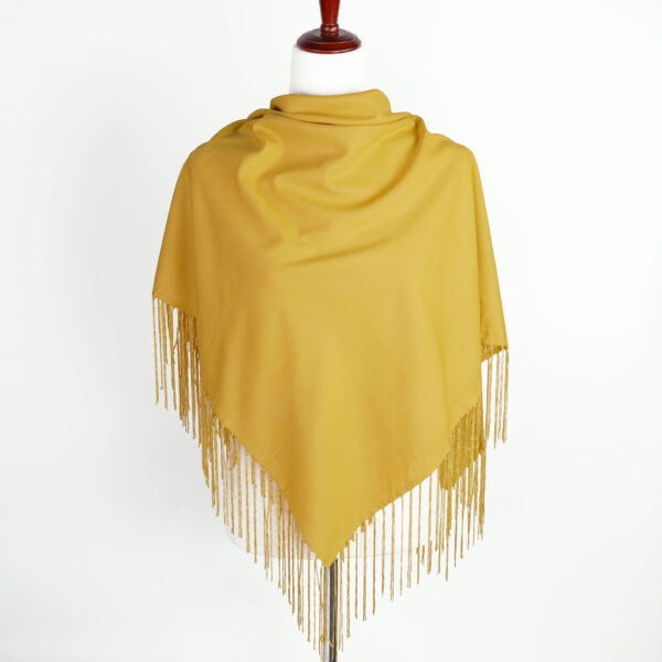 Shimmer Fringe Shawl - Dandelion