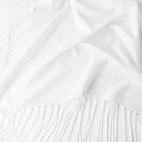 Shimmer Fringe Shawl - Ivory - Image 2