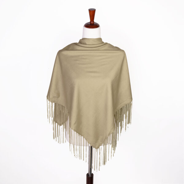 Shimmer Fringe Shawl - Sand