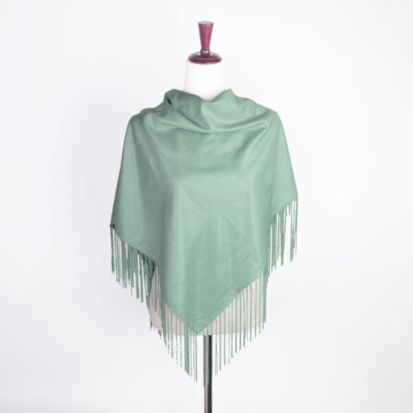 Shimmer Fringe Shawl - Seafoam