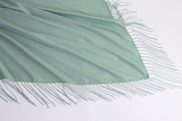 Shimmer Fringe Shawl - Seafoam - Image 2