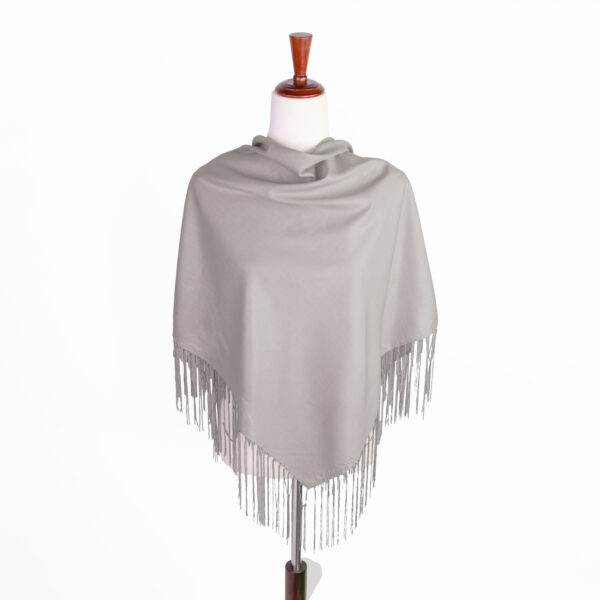 Shimmer Fringe Shawl - Silver