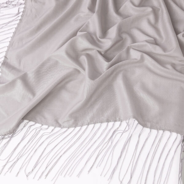Shimmer Fringe Shawl - Silver - Image 2