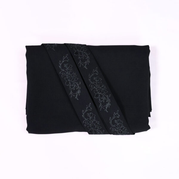 Black Embroidery - Flower 11 - Image 3