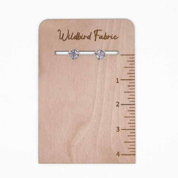 Gold Square Halo Studs