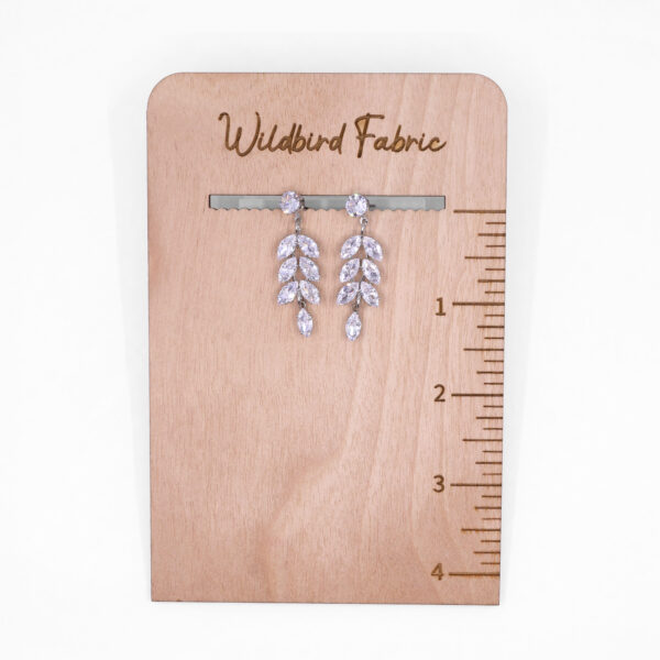 Silver Jeweled Falling Leaves
