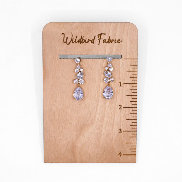 Gold Falling Gem Earrings