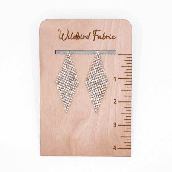 Gold & Clear Rhinestone Weave Earrings