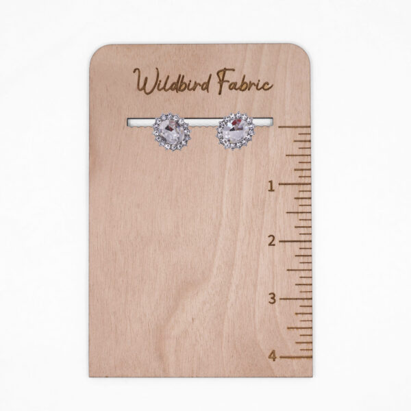 Silver Oval Halo Studs
