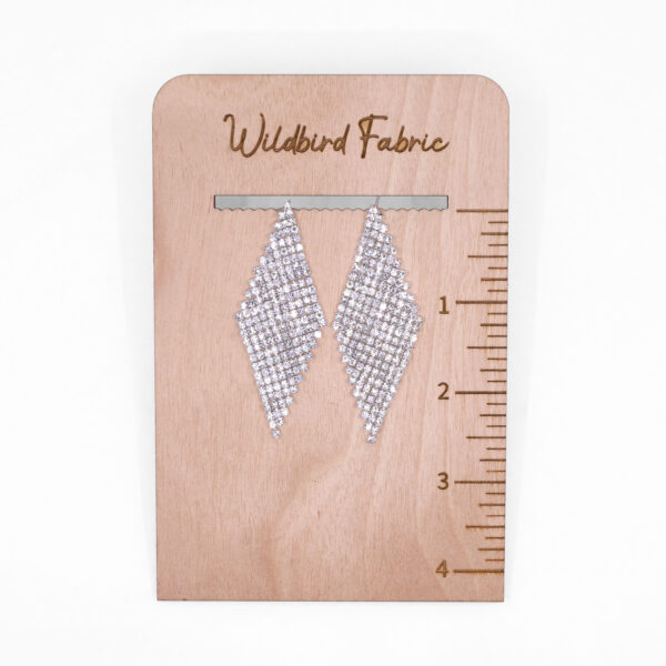 Silver & Clear Rhinestone Weave Earrings