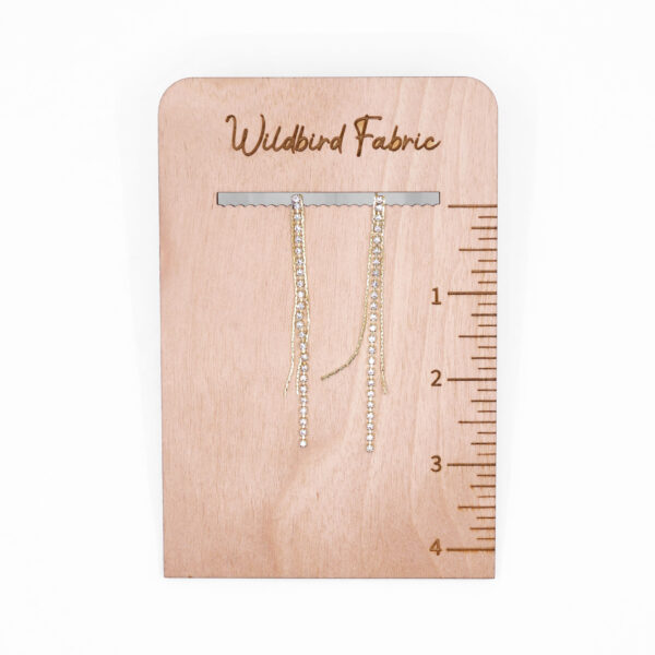 Gold Rhinestone Chain Earrings