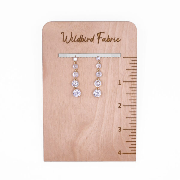 Gold Dropped Circle Jewel Earrings