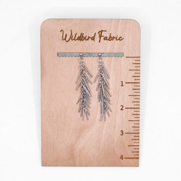 Silver Pine Dangle Earrings