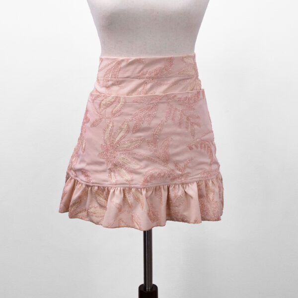 Apron - Tea Rose Stretch With Shiny Flowers