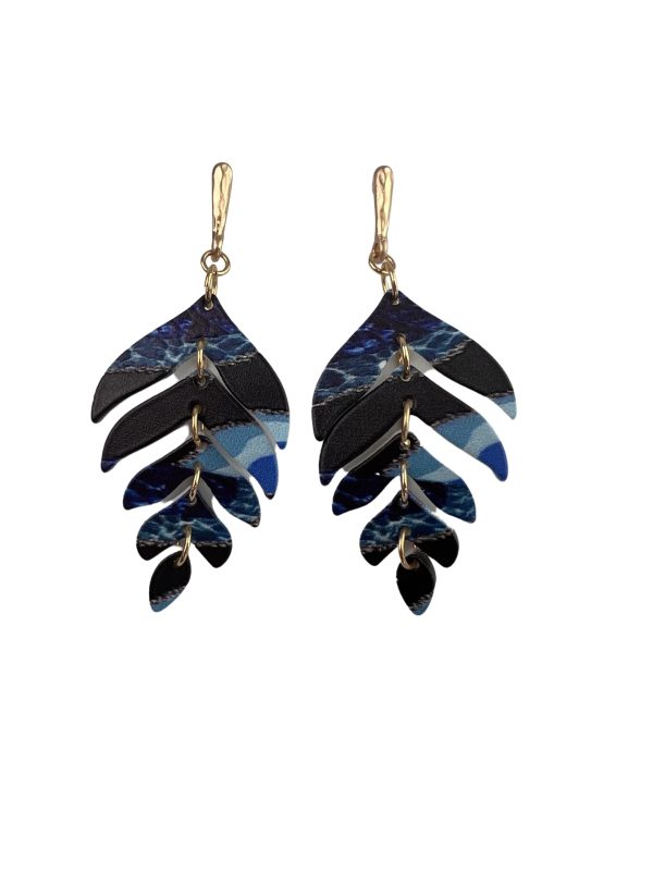 Blue Fern Earrings