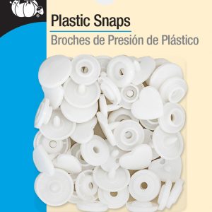 Dritz White Heart Plastic Snaps