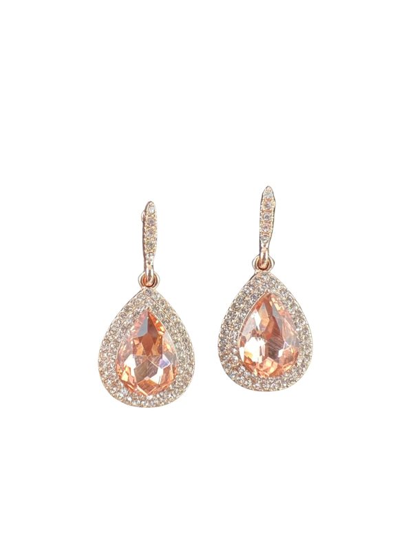 Blush Halo Teardrop Earrings