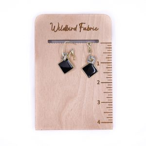 Black Square Earrings