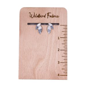 Stormy Blue Leaf Earrings
