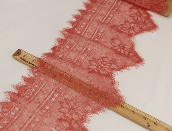 Dark Coral Island French Lace