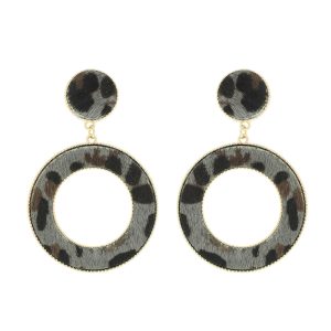 Animal Print Gold Earrings