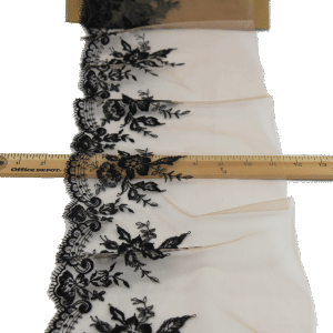 Light Tan Tulle Lace with Black