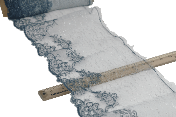 Shiny Soft Blue Tulle lace - Image 2